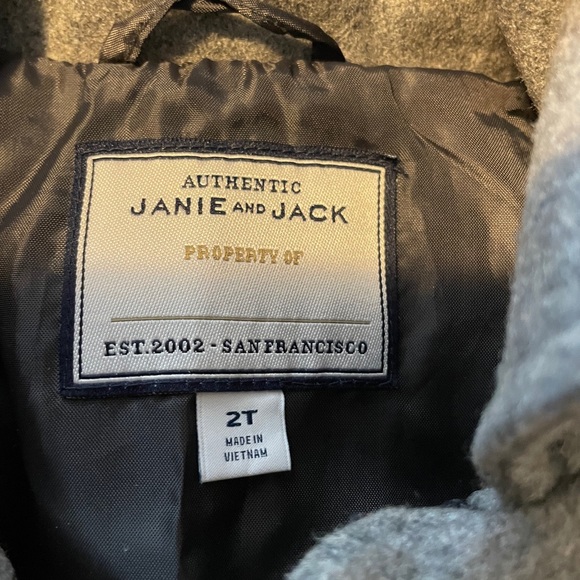 Janie and Jack Grey wool toggle coat - Picture 2 of 4